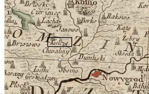Mapa Kie�cz